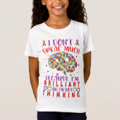 Ik spreek niet veel briljante Autisme Autistic Boy T-shirt (Voorkant)