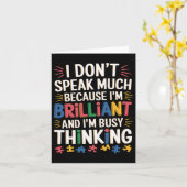 Ik spreek niet veel omdat ik briljant autisme ben kaart (Gele Bloem)