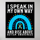 Ik spreek op mijn eigen manier om autisme bewustzi poster (Voorkant)