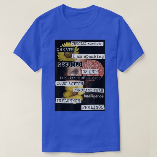 Ik spreek over het originele feminisme Collage Art T-shirt (Design voorkant)
