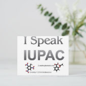 Ik spreek over IUPAC-chemische nomenclatuur Briefkaart (Staand voorkant)