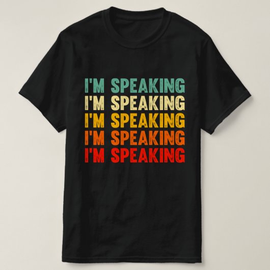 Ik spreek over Kamala Harris Onderwerp President D T-shirt (Design voorkant)