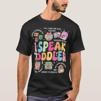 Ik spreek peuter terug naar school t-shirt