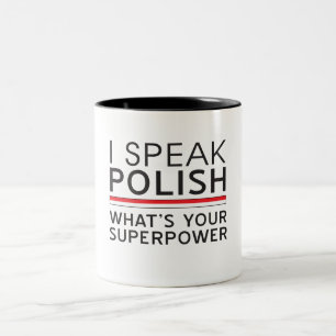 Ik spreek Pools wat je Superpower is? Tweekleurige Koffiemok