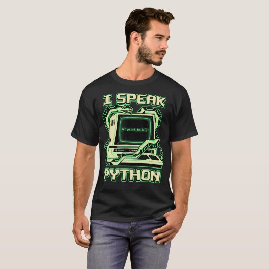 Ik spreek Python-software T-shirt (Voorkant volledig)