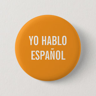 IK SPREEK SPANJE HULP KNOP RONDE BUTTON 5,7 CM