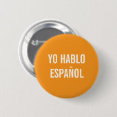 IK SPREEK SPANJE HULP KNOP RONDE BUTTON 5,7 CM (Voorkant /achterkant)