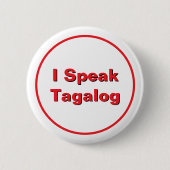 Ik spreek Tagalog Button (Voorkant)