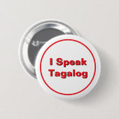 Ik spreek Tagalog Button (Voorkant /achterkant)