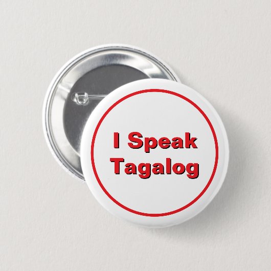 Ik spreek Tagalog Button (Voorkant /achterkant)