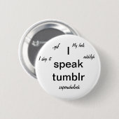 Ik spreek tumbler ronde button 5,7 cm (Voorkant /achterkant)