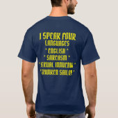 IK SPREEK VIER TALEN T-SHIRT (Achterkant)