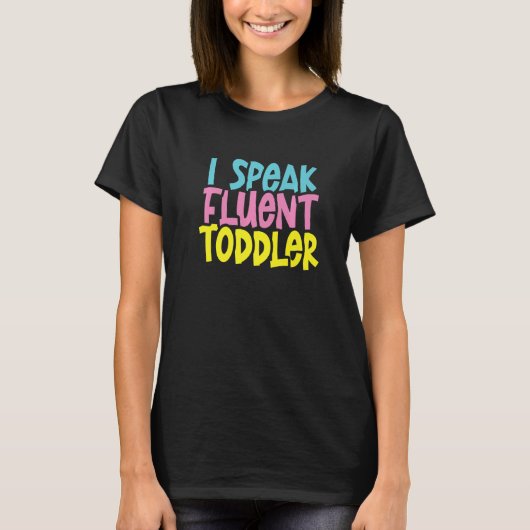 Ik spreek vloeiend als moeder en vader, ouders t-shirt (Voorkant)