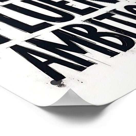 Ik spreek vloeiend ambitie typografie Poster (Hoek)