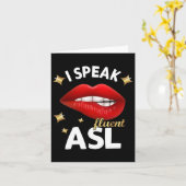 Ik Spreek Vloeiend Asl - Gebarentaal Doofbewustzij Kaart (Gele Bloem)