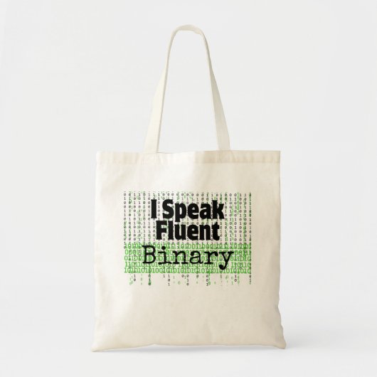 Ik spreek vloeiend binair.w tote bag (Voorkant)