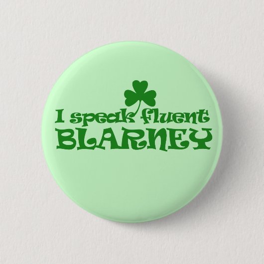 Ik spreek vloeiend BLARNEY Ronde Button 5,7 Cm (Voorkant)