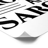 Ik spreek vloeiend Broadway en sarcasme grappig Poster (Hoek)