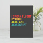 Ik Spreek vloeiend Computer Taal Grappige Code Kaart (Staand voorkant)