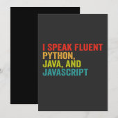 Ik Spreek vloeiend Computer Taal Grappige Codering Kaart (Voorkant / Achterkant)