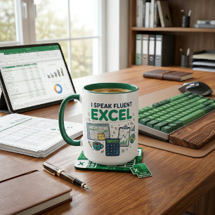 Ik spreek vloeiend Excel Grappige accountant sprea Mok
