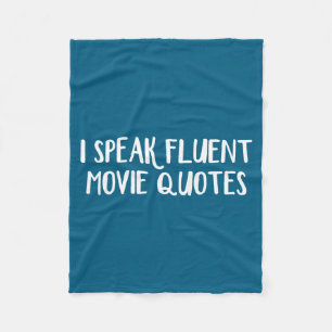 Ik spreek vloeiend filmcitaten fleece deken