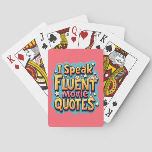 Ik spreek vloeiend filmcitaten Retro Pop Art Pokerkaarten