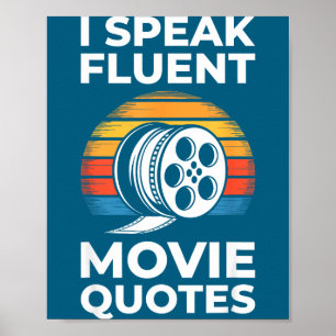 Ik spreek vloeiend filmcitaten T-shirt mannen vrou Poster