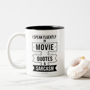 Ik spreek vloeiend in filmcitaten en sarcasme tweekleurige koffiemok