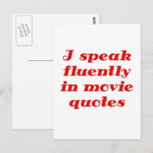 Ik spreek vloeiend in filmoffertes briefkaart (Voorkant / Achterkant)