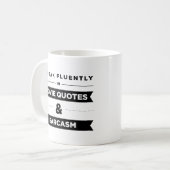 Ik spreek vloeiend in filmoffertes en Sarcasm-Mok Koffiemok (Voorkant links)