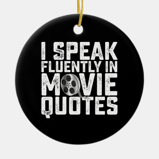 Ik spreek vloeiend in filmoffertes keramisch ornament (Voorkant)