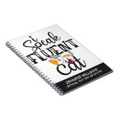 Ik spreek vloeiend kattenhumoristisch mooi kitten notitieboek (Rechterzijde)