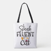 Ik spreek vloeiend kattenhumoristisch mooi kitten tote bag (Achterkant)