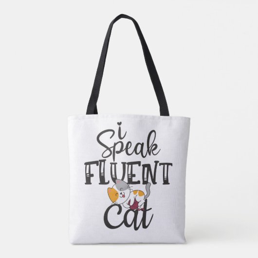 Ik spreek vloeiend kattenhumoristisch mooi kitten tote bag (Achterkant)