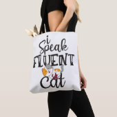 Ik spreek vloeiend kattenhumoristisch mooi kitten tote bag (Dichtbij)