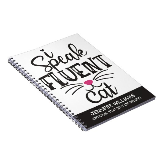 Ik spreek vloeiend kattenhumoristisch notitieboek (Rechterzijde)