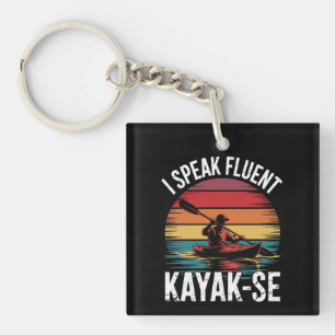 Ik spreek vloeiend Kayak-Ese kanoër Kanoën Vintage Sleutelhanger