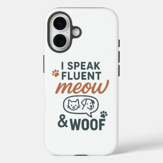 Ik spreek vloeiend Miauw & Woef iPhone 16 Hoesje