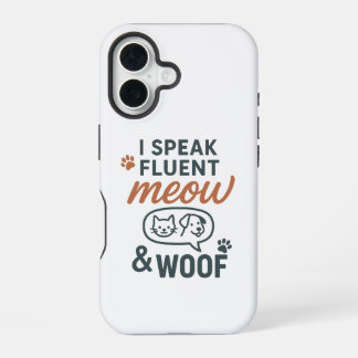Ik spreek vloeiend Miauw & Woef iPhone 16 Hoesje