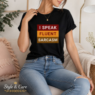 Ik spreek vloeiend sarcasme Dames Zwarte T-shirt