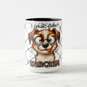 "Ik spreek vloeiend sarcasme." Koffie/thee Mok