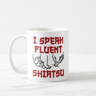 Ik spreek vloeiend Shiatsu Massage Therapeut LMT Koffiemok