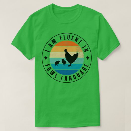 Ik spreek vloeiend vogeltaal Kip 3 T-shirt (Design voorkant)