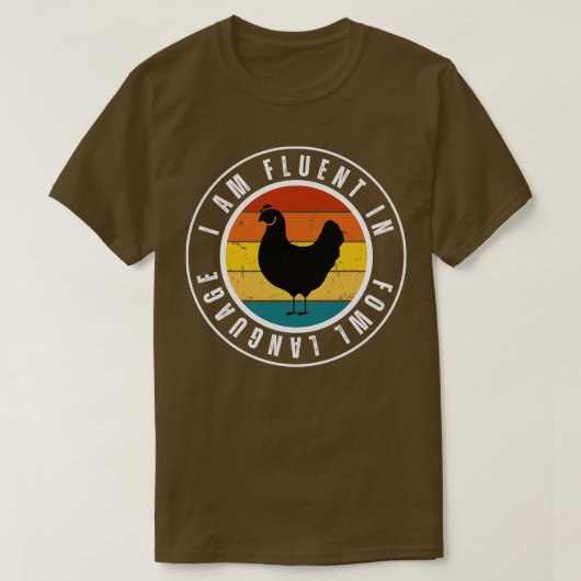 Ik spreek vloeiend vogeltaal Kip 4 T-shirt (Design voorkant)