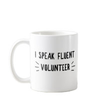Ik spreek vloeiend vrijwilligerswerk mok