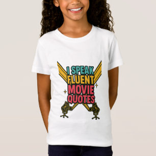 Ik spreek vloeiende film citeert neon hollywood ku t-shirt