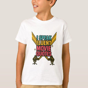 Ik spreek vloeiende film citeert neon hollywood ku t-shirt