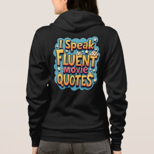 Ik spreek vloeiende film citeert retro Pop kunst Hoodie