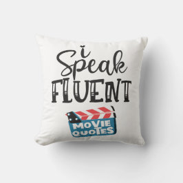 Ik spreek vloeiende film en citeert leuke klapperb kussen